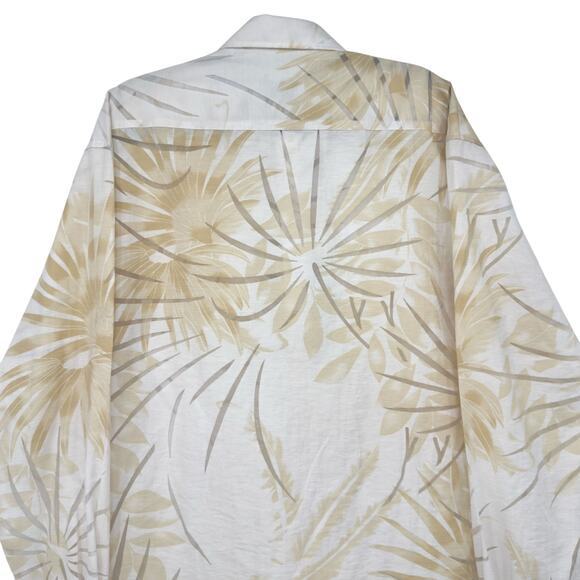 NWT Envy Evolution Mens Long Sleeve Casual Button-Up Shirt L Palm Print Tropical - Picture 5 of 12